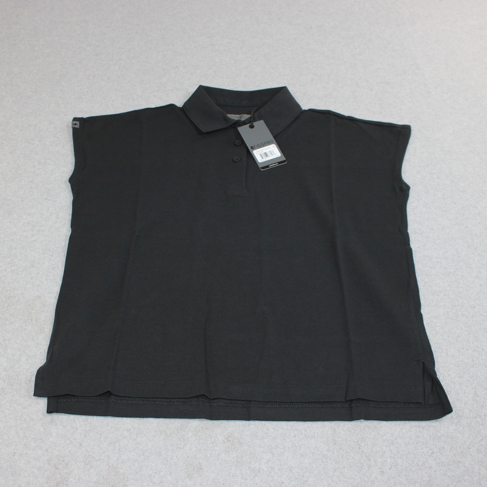 FIGSPRO Polo Shirt Womens XXS Black Technical Pique Scrub Medical Workwear Comfy
